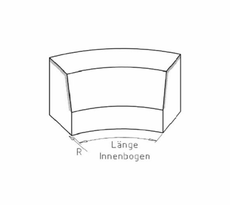 Innenradius Granithochbord
