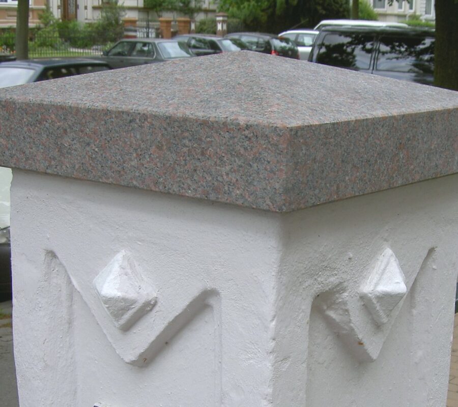 Pfeilerabdeckung Granit Bohus_rot